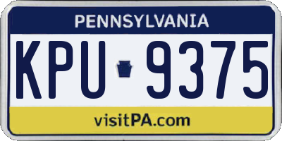 PA license plate KPU9375