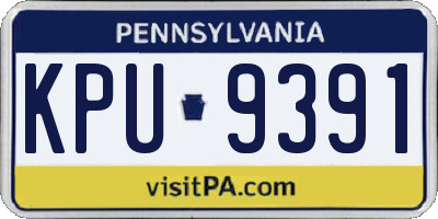 PA license plate KPU9391
