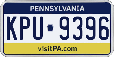 PA license plate KPU9396