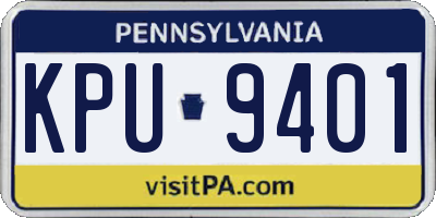 PA license plate KPU9401