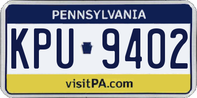 PA license plate KPU9402