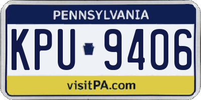 PA license plate KPU9406