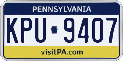 PA license plate KPU9407