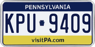 PA license plate KPU9409
