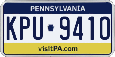 PA license plate KPU9410