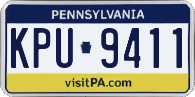 PA license plate KPU9411