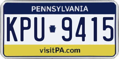 PA license plate KPU9415