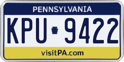 PA license plate KPU9422