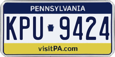 PA license plate KPU9424