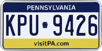 PA license plate KPU9426