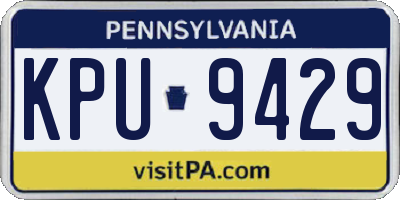 PA license plate KPU9429