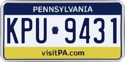 PA license plate KPU9431