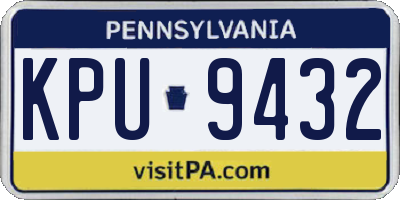 PA license plate KPU9432