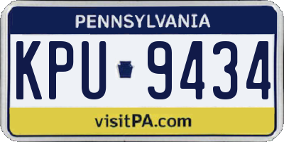 PA license plate KPU9434
