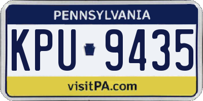 PA license plate KPU9435