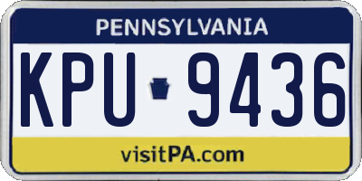 PA license plate KPU9436
