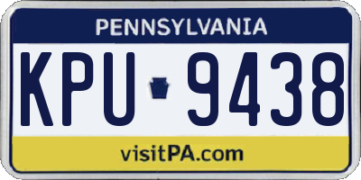 PA license plate KPU9438