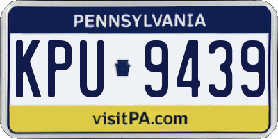 PA license plate KPU9439