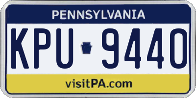 PA license plate KPU9440