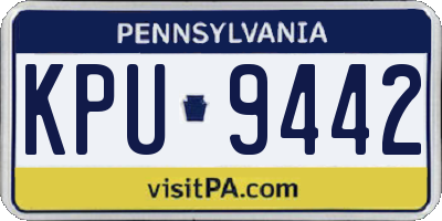 PA license plate KPU9442