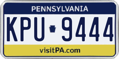 PA license plate KPU9444