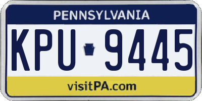 PA license plate KPU9445