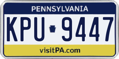 PA license plate KPU9447