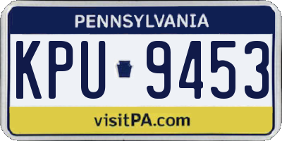 PA license plate KPU9453