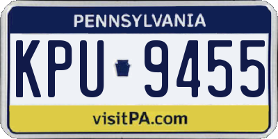 PA license plate KPU9455