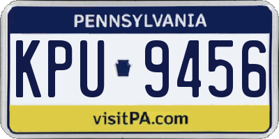 PA license plate KPU9456
