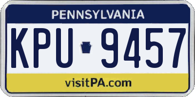 PA license plate KPU9457