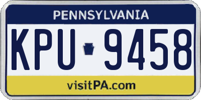 PA license plate KPU9458
