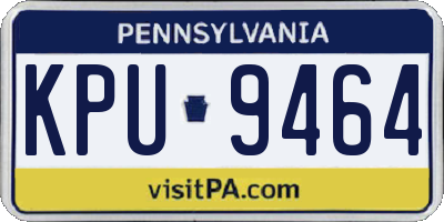 PA license plate KPU9464