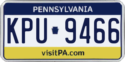 PA license plate KPU9466