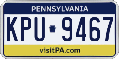 PA license plate KPU9467