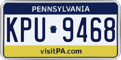 PA license plate KPU9468