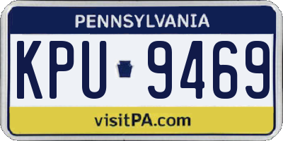 PA license plate KPU9469