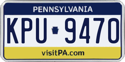 PA license plate KPU9470