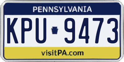 PA license plate KPU9473