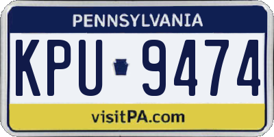 PA license plate KPU9474