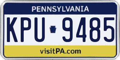 PA license plate KPU9485