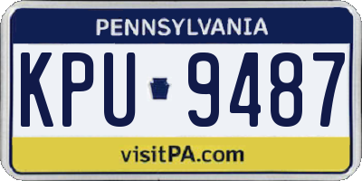 PA license plate KPU9487