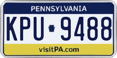 PA license plate KPU9488