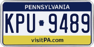PA license plate KPU9489
