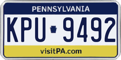 PA license plate KPU9492
