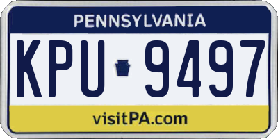 PA license plate KPU9497