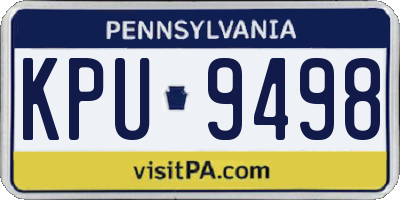 PA license plate KPU9498
