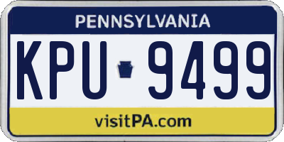 PA license plate KPU9499