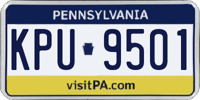 PA license plate KPU9501