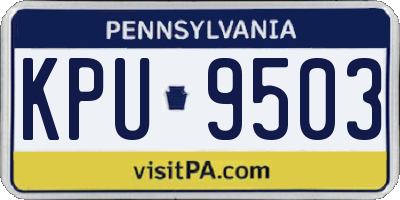 PA license plate KPU9503
